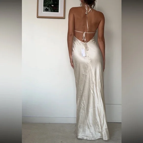 NWT Reformation Jeany Silk Dress - Fior Di Latte - Size Medium - Picture 5 of 9